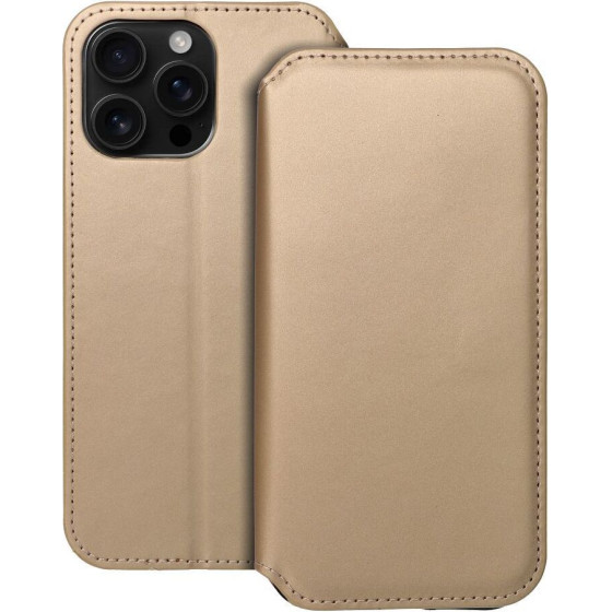 Dual Pocket Book Case For Iphone 16 Pro Max Gold OEM
