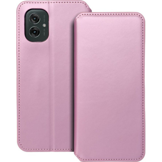 Dual Pocket Book Case For Motorola G55 5G Light Pink OEM
