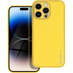 Leather Case For Iphone 14 Pro Max Yellow OEM