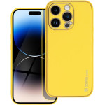 Leather Case For Iphone 14 Pro Yellow OEM