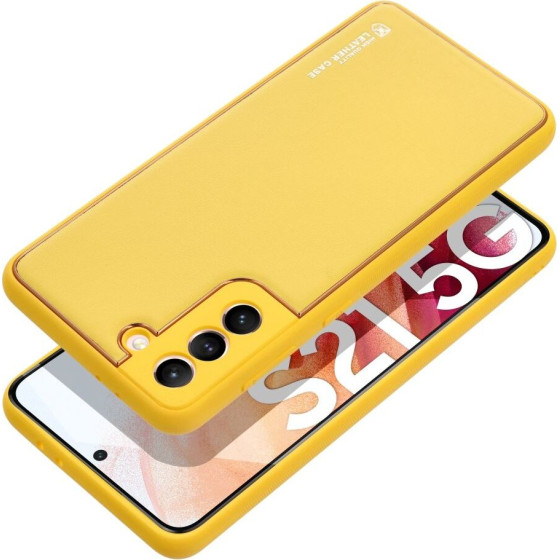 Leather Case For Samsung A35 5G Yellow OEM