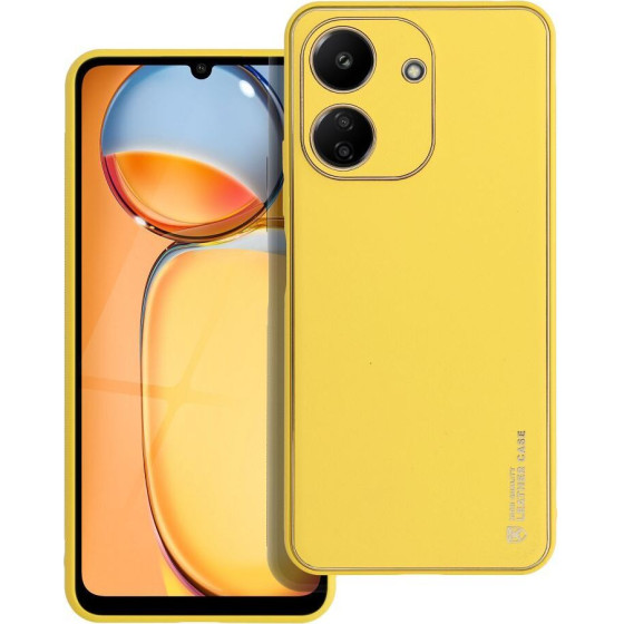 Leather Case For Xiaomi Redmi 13C / Poco C65 Yellow OEM