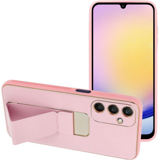 Leather Case Kickstand For Samsung A25 5G Pink OEM