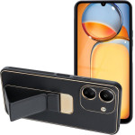 Leather Case Kickstand For Xiaomi Redmi 13C / Poco C65 Black OEM