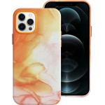 Leather Mag Cover Case For Iphone 12 Pro Orange Splash OEM