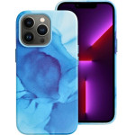 Leather Mag Cover Case For Iphone 13 Pro Blue Splash OEM