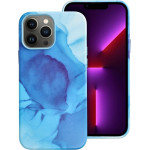 Leather Mag Cover Case For Iphone 13 Pro Max Blue Splash OEM