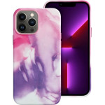 Leather Mag Cover Case For Iphone 13 Pro Max Purple Splash OEM