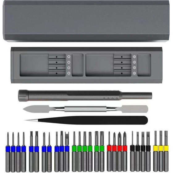 Set Of Service screwdrivers, 30-in-1 Aluminum Bits OEM