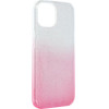 Shining Case For Iphone 13 clear/Pink OEM