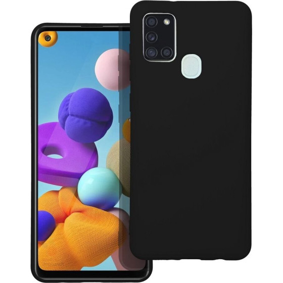 Silicone Case For Samsung A21S Black OEM
