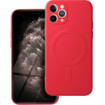 Silicone Mag Cover Case Compatible With Magsafe For Iphone 11 Pro Red OEM