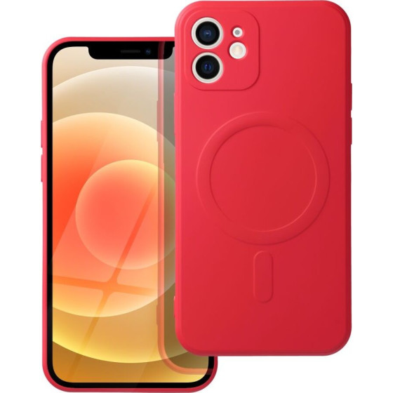 Silicone Mag Cover Case Compatible With Magsafe For Iphone 12 Mini Red OEM