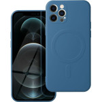Silicone Mag Cover Case Compatible With Magsafe For Iphone 12 Pro Blue OEM