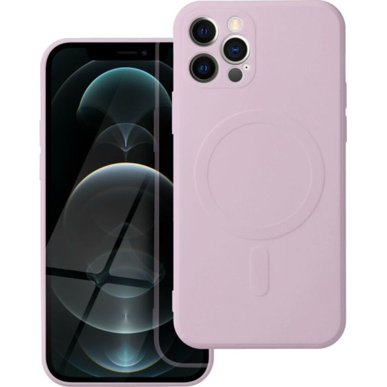 Silicone Mag Cover Case Compatible With Magsafe For Iphone 12 Pro Pink OEM