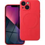 Silicone Mag Cover Case Compatible With Magsafe For Iphone 13 Mini Red OEM