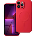 Silicone Mag Cover Case Compatible With Magsafe For Iphone 13 Pro Max Red OEM