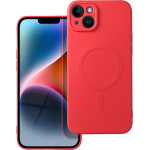 Silicone Mag Cover Case Compatible With Magsafe For Iphone 14 Plus Red OEM