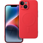 Silicone Mag Cover Case Compatible With Magsafe For Iphone 14 Red OEM