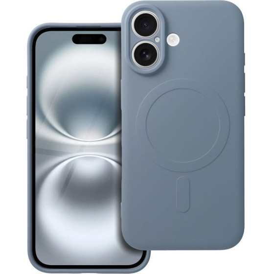 Silicone Mag Cover Case Compatible With Magsafe For Iphone 16 Light Blue OEM