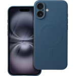 Silicone Mag Cover Case Compatible With Magsafe For Iphone 16 Plus Blue OEM