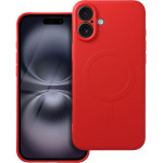 Silicone Mag Cover Case Compatible With Magsafe For Iphone 16 Plus Red OEM