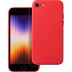Silicone Mag Cover Case Compatible With Magsafe For Iphone 7 / 8 / Se 2020 / Se 2022 Red OEM