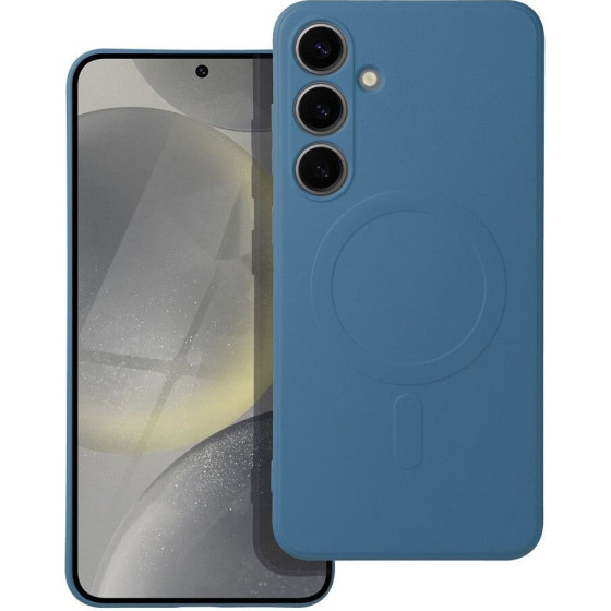 Silicone Mag Cover Case Compatible With Magsafe For Samsung A36 Blue OEM