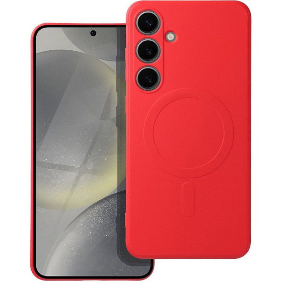 Silicone Mag Cover Case Compatible With Magsafe For Samsung A36 Red OEM