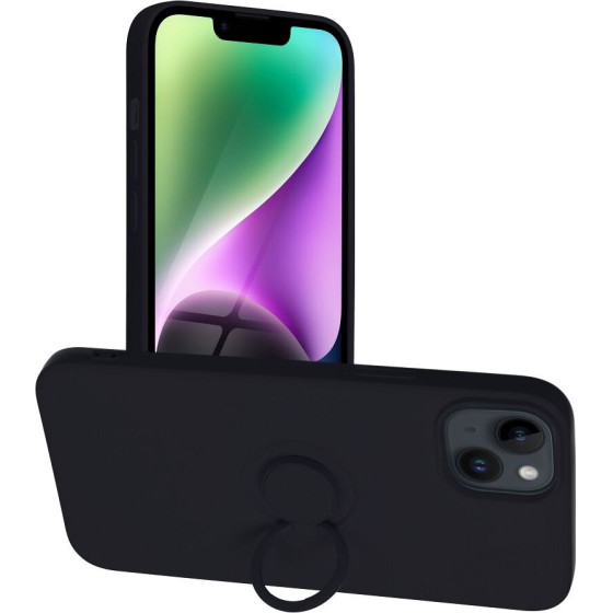 Silicone Ring Case For Iphone 14 Plus Black OEM