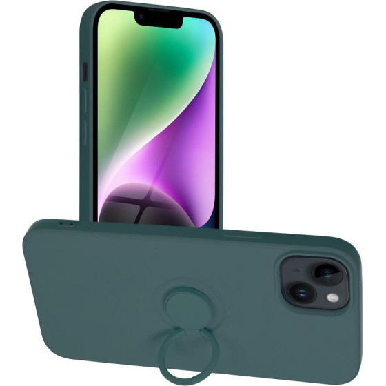 Silicone Ring Case For Iphone 14 Plus Green OEM