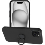 Silicone Ring Case For Iphone 15 Plus Black OEM