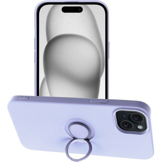Silicone Ring Case For Iphone 15 Plus Violet OEM