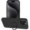 Silicone Ring Case For Iphone 15 Pro Max Black OEM