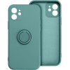 Silicone Ring Case For Iphone 15 Pro Max Green OEM