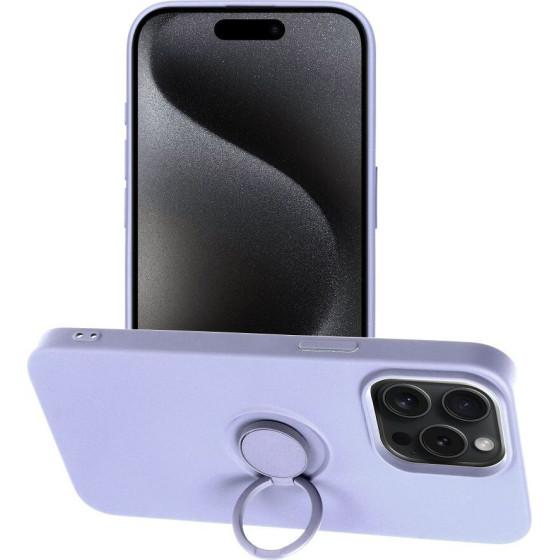 Silicone Ring Case For Iphone 15 Pro Max Violet OEM