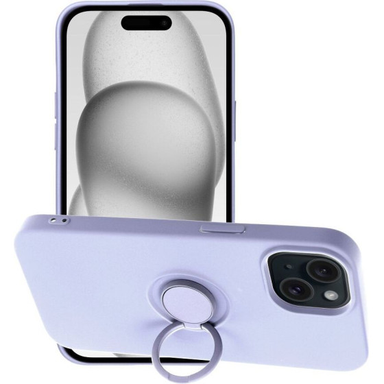 Silicone Ring Case For Iphone 15 Violet OEM