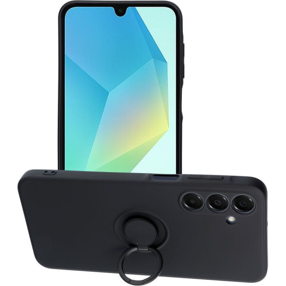 Silicone Ring Case For Samsung A16 5G / A16 4G Black OEM