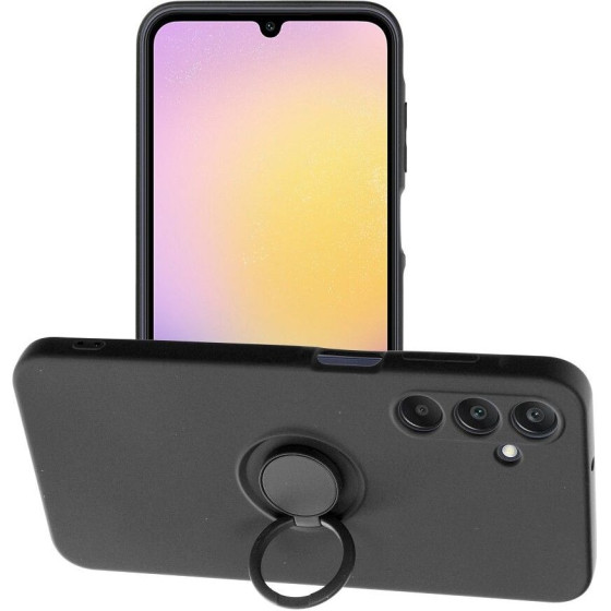 Silicone Ring Case For Samsung A25 5G Black OEM