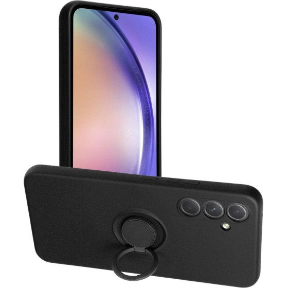 Silicone Ring Case For Samsung A54 5G Black OEM