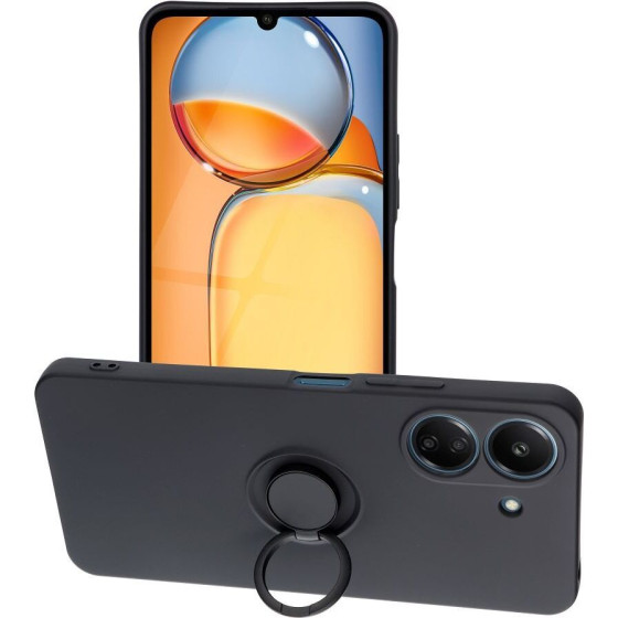 Silicone Ring Case For Xiaomi Redmi 13C / Poco C65 Black OEM