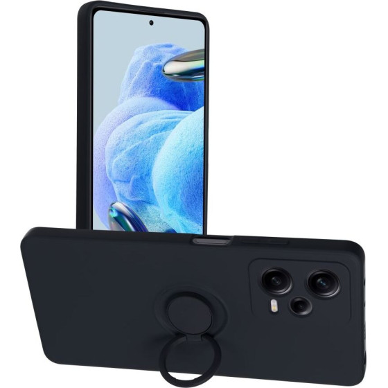 Silicone Ring Case For Xiaomi Redmi Note 12 Pro 5G Black OEM