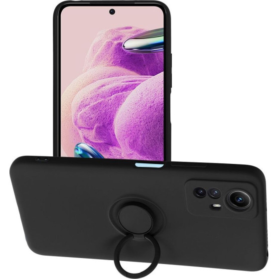 Silicone Ring Case For Xiaomi Redmi Note 12S Black OEM