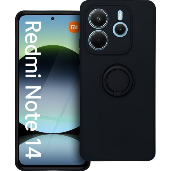 Silicone Ring Case For Xiaomi Redmi Note 14 5G Black OEM