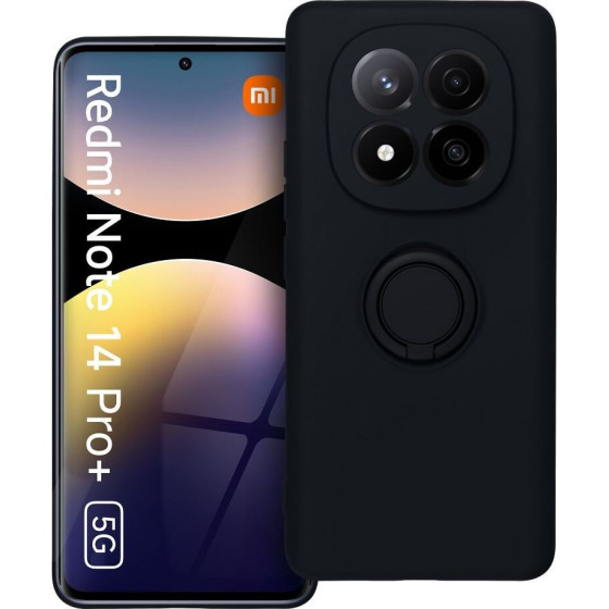 Silicone Ring Case For Xiaomi Redmi Note 14 Pro Plus 5G Black OEM