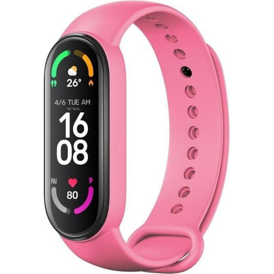Silicone Strap For Xiaomi Mi Band 5 / 6 / 7 Pink (06) OEM