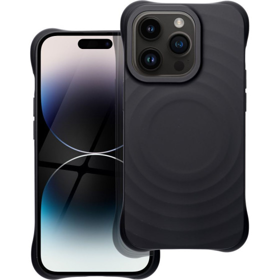 Silicone Zephyr Mag Cover Compatible With Magsafe Do Iphone 14 Pro Black OEM