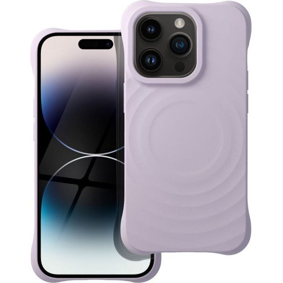 Silicone Zephyr Mag Cover Compatible With Magsafe Do Iphone 14 Pro Lilac OEM