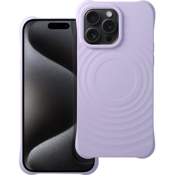 Silicone Zephyr Mag Cover Compatible With Magsafe Do Iphone 15 Lilac OEM