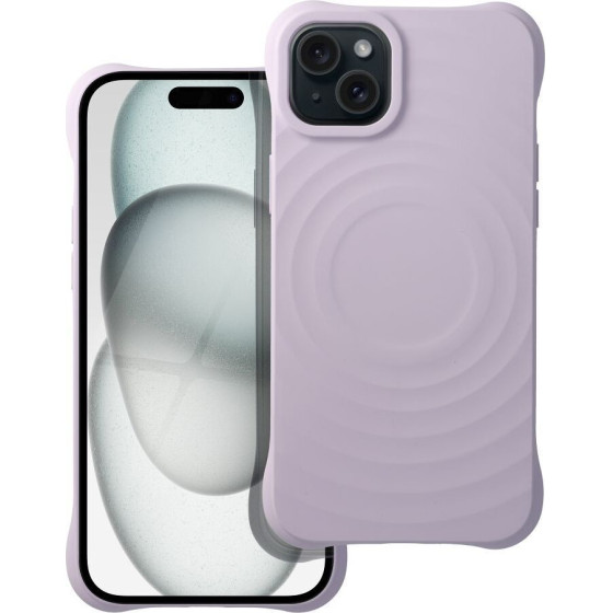 Silicone Zephyr Mag Cover Compatible With Magsafe Do Iphone 15 Plus Lilac OEM